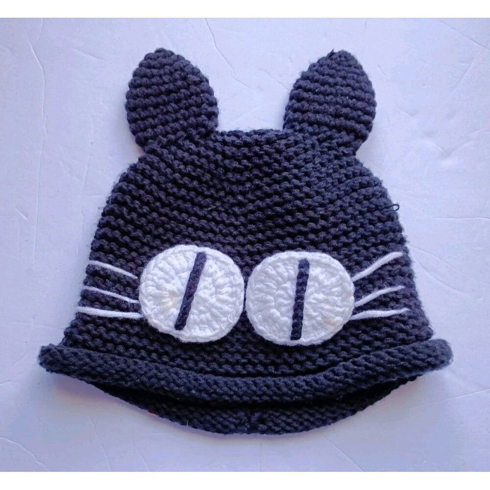 Crocheted Beanie Woven Knitted Anime Cat Ear Cap